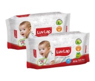 Luvlap Paraben Free Baby Wet Wipes (80 Wipes, Pack of 2, 160 Sheets) 